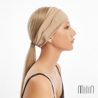 [MILIN] Best Friend polyester with crystal M logo Hair band ผ้าคาดผมปักตัว M