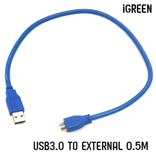 USB3.0 Cable USB FOR EXTERNAL 0.5M. iGREEN