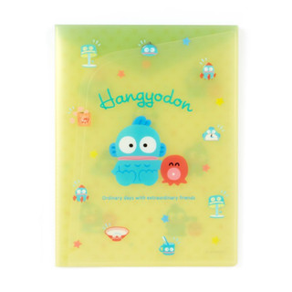 Sanrio Clear File with Pockets Hangyodon แฟ้ม4+1ซองกระดุม Size is approx. 23.5 × 1× 31cm