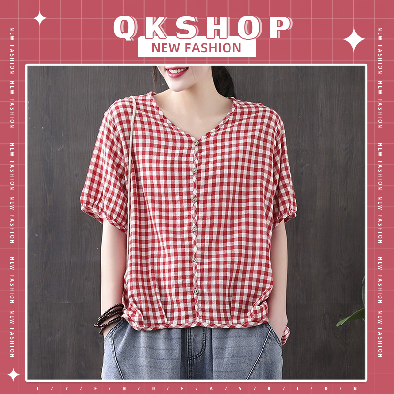 QKshop เสื้อลายสก็อตมีกระดุม💋 รุ่นนี้คือปัง แมทช์เข้าได้กับทุกลุคทุกสไตล์ ✨ความปังที่ดีต่อใจนี้ การันเตอทูการันตีว่ามันเ