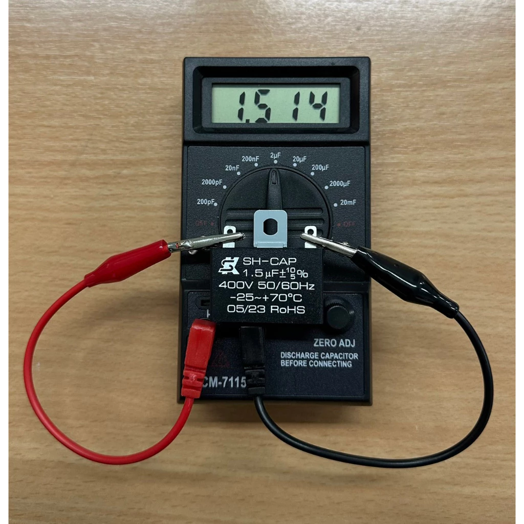 คาปาพัดลม คาปาซิเตอร์พัดลม ยี่ห้อ SK ของแท้ 100% 1.5uF/1.8uF ผลิตในไต้หวัน อะไหล่พัดลม HATARI thumbnail 6