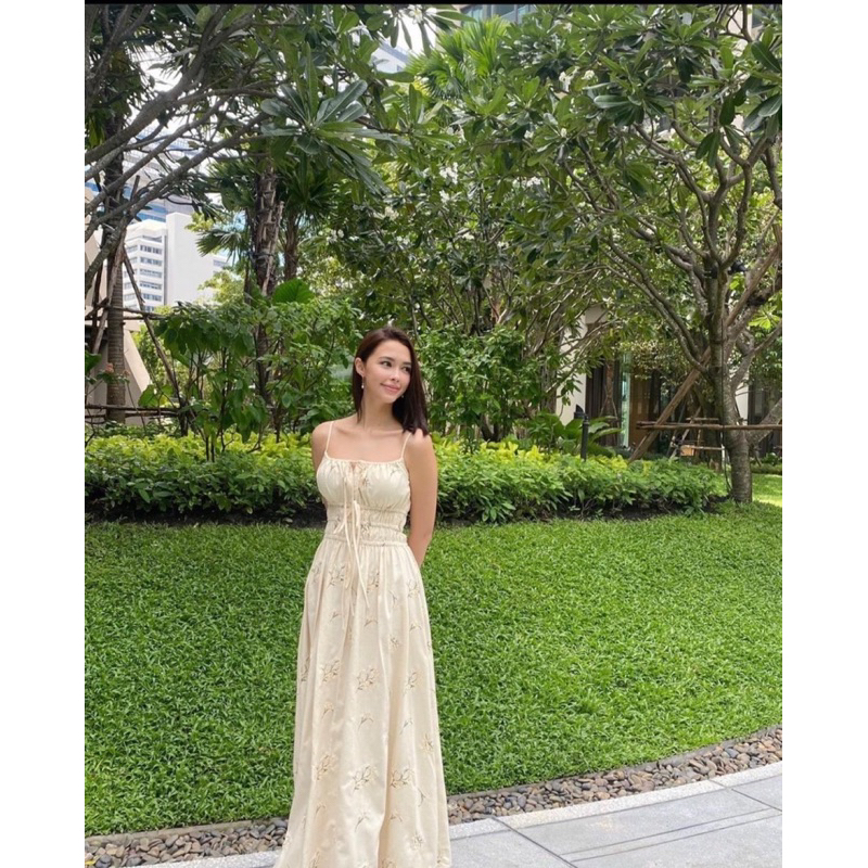 เดรส pleased size sสีเหลือง กับ เสื้อcalico