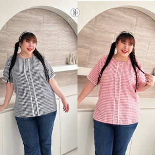 🔥Plussize🔥เสื้อคนอ้วน🔥  S รอบอก(bust) 48”สะโพก(hip) 52”      M รอบอก(bust) 52”สะโพก(hip) 56”