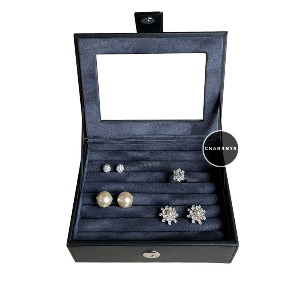 วัสดุเกรด A+++++ กล่องแหวน กล่องเก็บแหวน กล่องใส่แหวน สวยหรูเกรดพรีเมี่ยม Rings Storage Box Organizer CHRR8