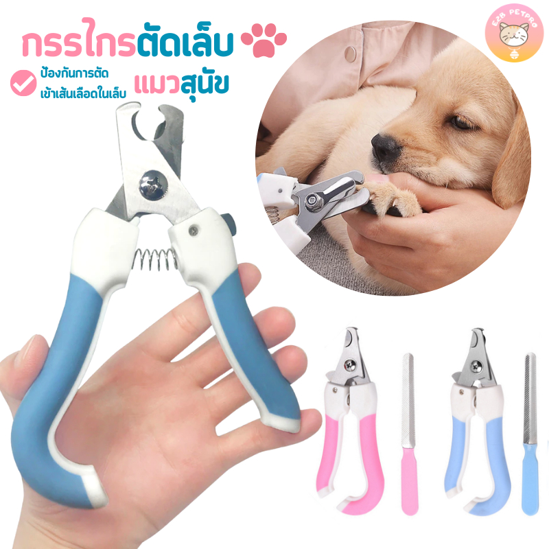 กรรไกรตัดเล็บแมว กรรไกรตัดเล็บสุนัข ขนาดใหญ่และเล็ก พร้อมตะไบ E007