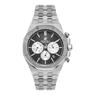 Beverly Hills Polo BP3051X.350 นาฬิกาข้อมือผู้ชาย Chronograph  สายสแตนเลส Silver/Black