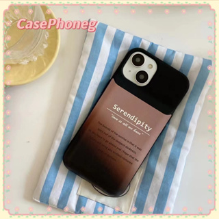 🍑CasePhoneg🍑ป้องกันการหล่น ขอบเต็ม iPhone 11 14 pro max ไล่ระดับ สีดำ แฟชั่น หวานเท่ เรียบง่าย case for iPhone 12 13