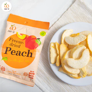 Wel-B Freeze-dried Peach 14g. (พีชกรอบ 14g.) (แพ็ค 6 ซอง) - ขนมเพื่อสุขภาพ ผลไม้กรอบ ผลไม้ฟรีซดราย