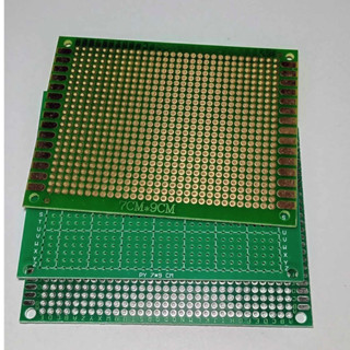 PCB -  7X9CM หนา 1.6mm แผ่นปริ้น PCB 1-สีเขียว 2-พ่นดีบุก 3-สองด้าน  แผ่นปริ้นท์ไข่ปลา