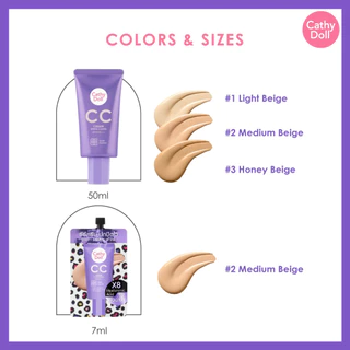 Cathy doll CC CREAM SPF50 PA+++ มี 3 สูตรให้เลือกcc cream SPEED WHITE ,cc cream anti acne , cc cream speed cover แบบซอง