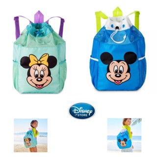 🌟 New!!​  กระเป๋าว่ายน้ำ จากDisney Store อเมริกา :  Minnie / Mickey Mouse  Drawstring Swim Backpack