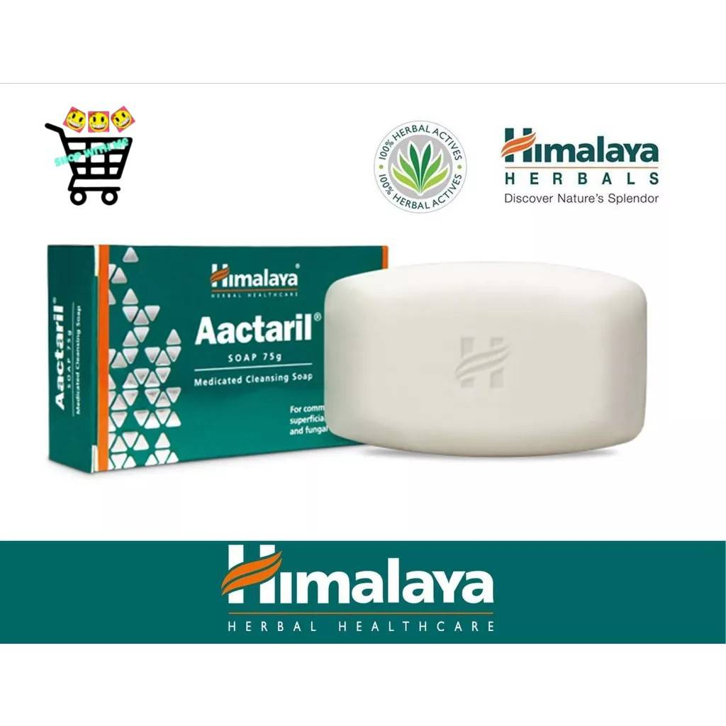 หายจริง สบู่รักษาโรคผิวหนัง กลาก เกลื้อน เชื้อรา แบคทีเรีย Himalaya Aactaril 75กรัม