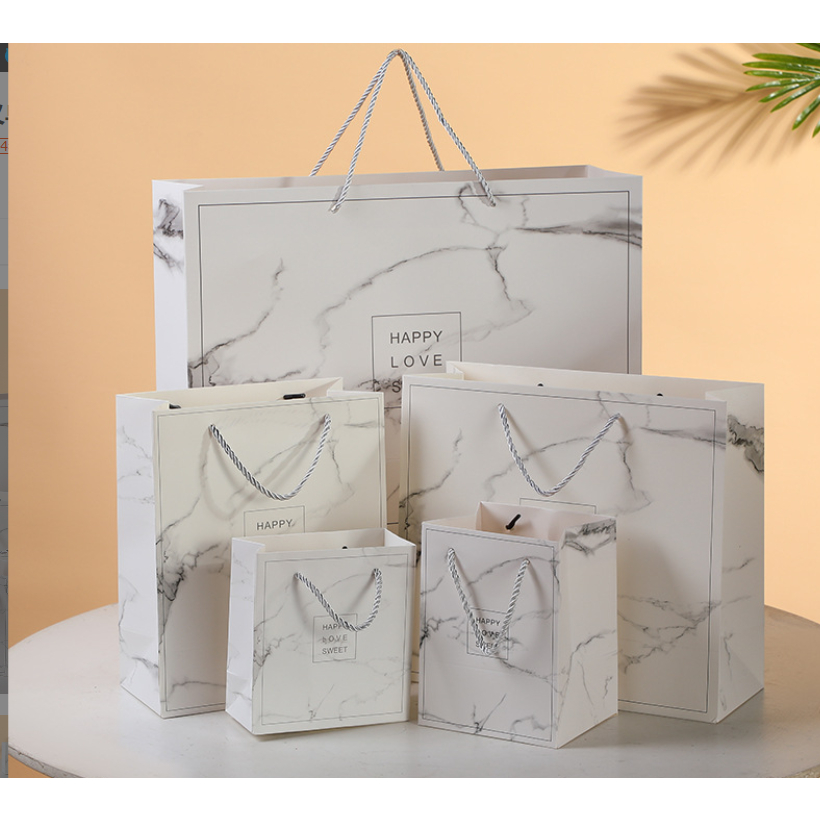 PK   ถุงกระดาษ ถุงกระดาษพิมพ์ลาย ลายหินอ่อน ใส่ของขวัญ ของรับไหว้ งานรับปริญญา มีหลายขนาด ขนาดใหญ๋มาก