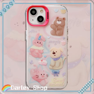 🔥สไตล์ใหม่🔥เคสไอโฟน iphone 11 14 Pro Max น่ารัก สีชมพู สาว ตุ๊กตาหมี ป้องกันการตก เคส iphone 12 13 Pro Case for iPhone