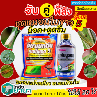 🌾 ชุดคู่หูพิฆาตหนอนหนังเหนียว ทีเร็กซ์ (อีมาเมกติน)+ลูเฟนนูรอน ตราไก่เกษตร ขนาด 1กิโลกรัม+1ลิตร กำจัดหนอนใบขาว