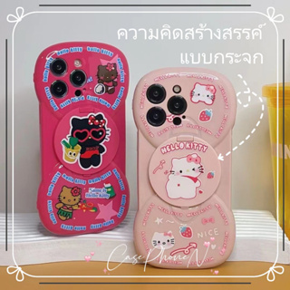 🔥สไตล์ใหม่🔥เคสไอโฟน iphone 11 14 Pro Max น่ารัก คิตตี้ กระจกพลิก ป้องกันการตก เคส iphone 12 13 Pro Case for iPhone