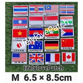 สติ้กเกอร์ธงชาติติดรถ sticker flag สติ้กเกอร์ธงชาติ ไทย กัมพูชา ลาว เวียดนาม เยอรมัน ญี่ปุ่น สติ้กเกอร์ติดมอเตอไซ