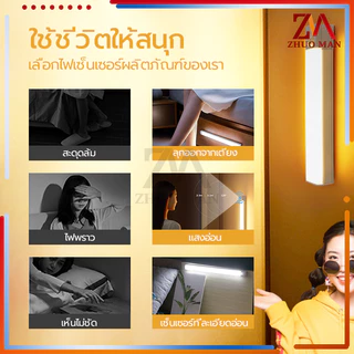 โคมไฟ LED ไร้สาย ไฟเซ็นเซอร์ ไฟอัตโนมัติ 20/30/50W ไม่ต้องใช้ถ่าน ติดตั้งง่าย ชาร์จ 1ครั้งอยู่ได้ 1เดือน