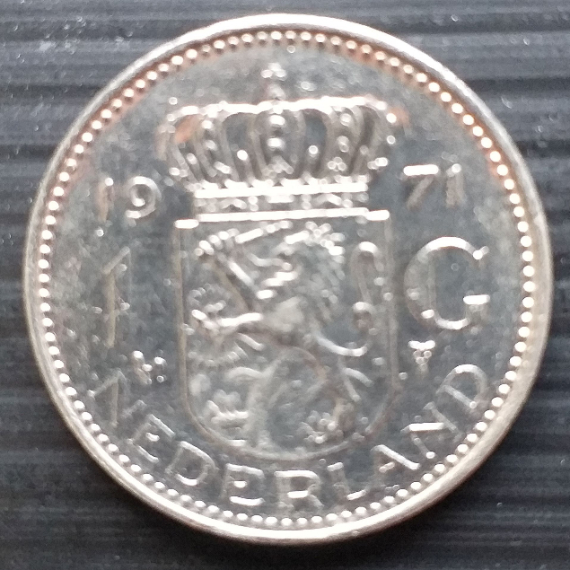 เหรียญ: 1 Gulden (Piek) (เนเธอร์แลนด์(1948~1980 - 5th Queen Juliana) WCC:km184a