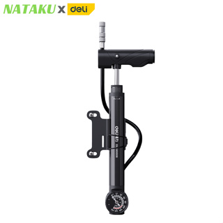 Nataku ที่สูบลม จักรยาน ที่สูบลมรถมอไซ ที่สูบลมยางรถ ปั๊มลมจักรยาน pump air มีเกจวัดลม ใช้งานสะดวก ขนาดกระทัดรัด