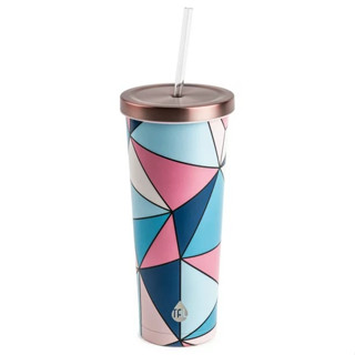 TAL Stainless Steel Coolie Tumbler 24 fl oz, Pink Geo แก้วสแตนเลส เก็บอุณหภูมิ 709 มล.