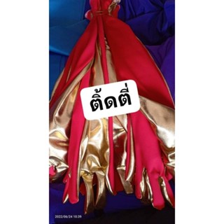 ถุงมือเชียร์กีฬาสี สีแดงทอง