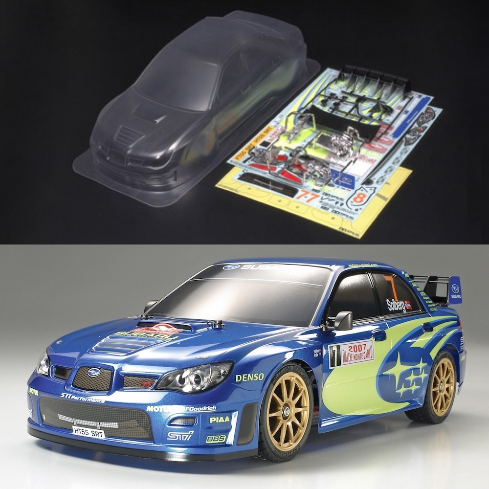 TAMIYA 51289 บอดี้ SUBARU IMPREZA WRC '07 ยังไม่ได้ตัดเจาะและทำสี (มีโคมสำหรับใส่หลอด LED ให้มาด้วย)