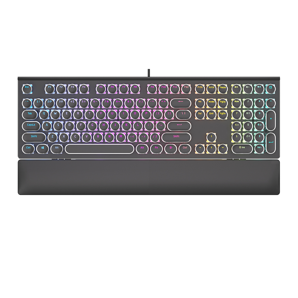 Royal Kludge Rk S108 คีย์บอร์ดเล่นเกม แบบใช้สาย 108 คีย์ พับได้ สีฟ้า ...
