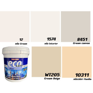 ใหม่!! สีทาบ้าน eco care อีโค่สีทาบ้านสไตล์มินิมอล สีชนิดเนียน สีทาบ้านภายนอกและภายใน สีน้ำอะครีลิค (9ลิตร)