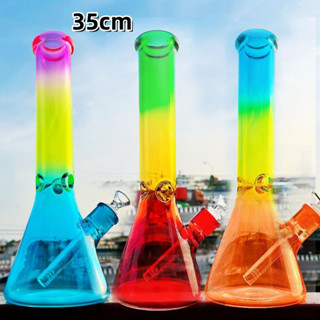 บ่อง บ้องแก้ว Glass Bong สูง35CM หลายสี ขวดแก้วสมุนไพร บ้องเเก้ว บ้องแบบพกพา บ้องแก้วราคาถูก (พร้อมส่ง)