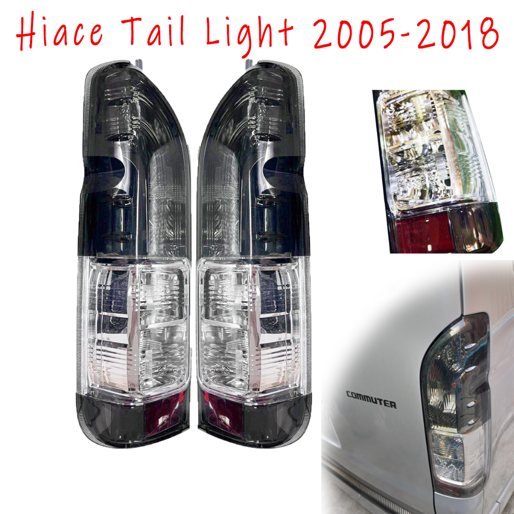 Hiace COMMUTER ไฟท้ายรถตู้ ลายดั้งเดิม เหมือนปี สีควัน ขายเป็นคู่ ไฟท้าย HIACE สําหรับ TOYOTA HIACE COMMUTER ปี 2014-2018