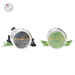 บิวตี้เซน เฟเชียลโซฟ สบู่คังเซน สบู่ล้างหน้า Beauty Zen Green tea and Charcoal Facial Soap 50g.