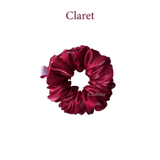 Claret ยางรัดผมผ้าซาติน(เงา) Satin Scrunchies ยางมัดผม ยางรัดผมโดนัท