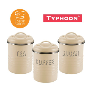 Typhoon 1400.581 Vintage Cream of 3 Tea, Coffee, Sugar Set / กระปุกใส่เครื่องวัตถุดิบ