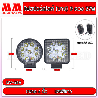 ไฟสปอร์ตไลท์(บาง)9ดวง 27W