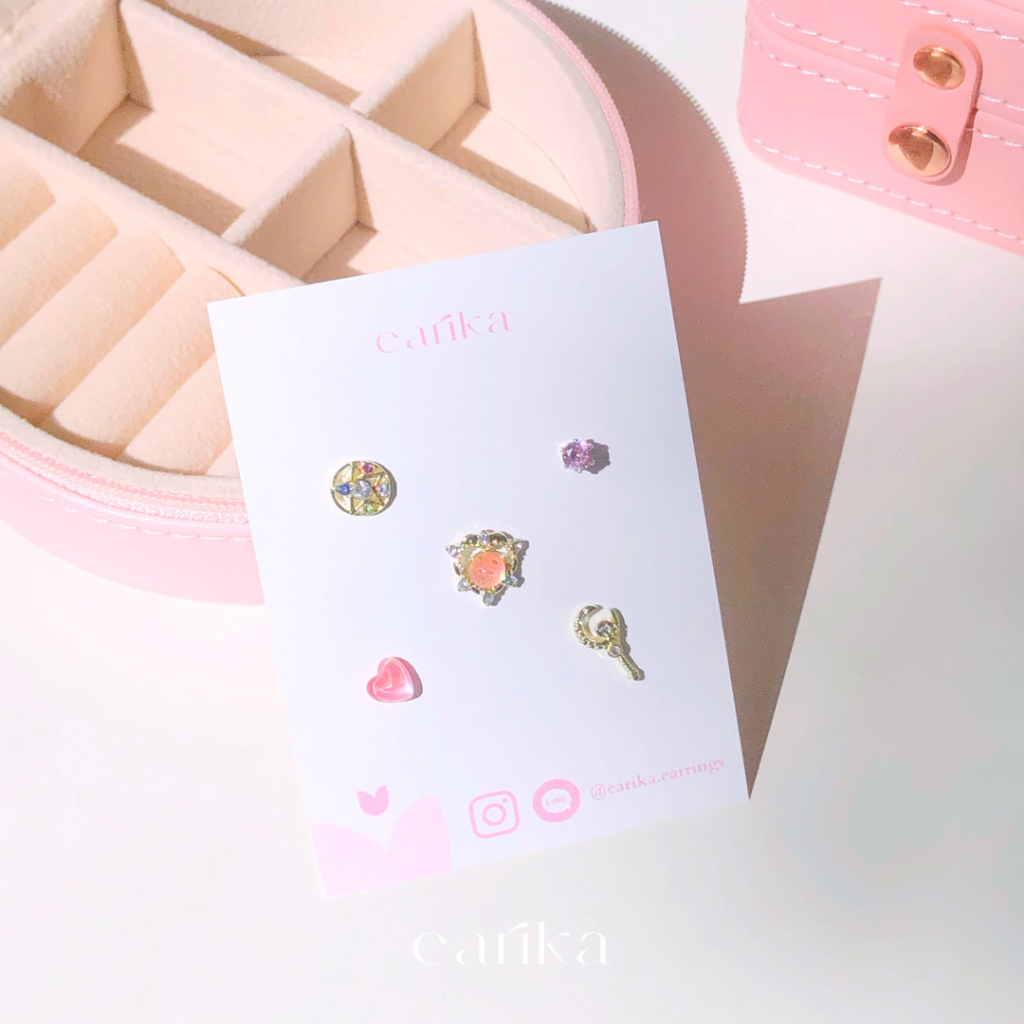 earika.earrings – punch tiare set เซ็ตต่างหูก้านเงินแท้ชุบทอง ผิวแพ้ง่ายใส่ได้ ราคา ถูกที่สุด ดีลบีเคเค แกลเลอรีภาพที่ 2