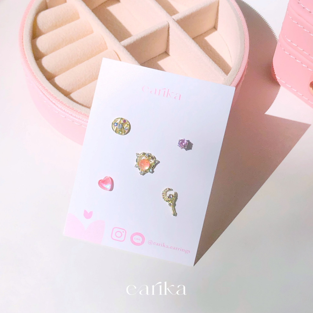 earika.earrings – punch tiare set เซ็ตต่างหูก้านเงินแท้ชุบทอง ผิวแพ้ง่ายใส่ได้ ราคา ถูกที่สุด ดีลบีเคเค แกลเลอรีภาพที่ 3