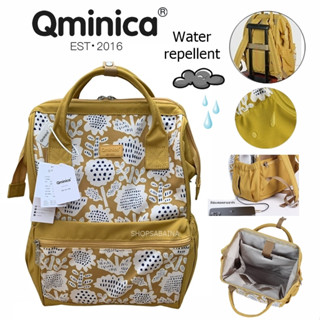 Qminica แท้100% Backpack Water repellent กระเป๋าเป้สะพายหลัง กันน้ำ