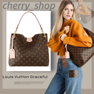 🍒Hot หลุยส์วิตตอง 🍒Louis Vuitton กระเป๋ารุ่น GRACEFUL PM &amp; MM Tote Bag🍒