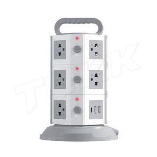 BLL รุ่นB83 /B31 /B33 ปลั๊กไฟคอนโด 3 ชั้น 3 สวิตต์ 11 ช่อง 2 USB 1 Type C สายยาว 3 เมตร มี มอก 2300w สินค้าพร้อมส่ง