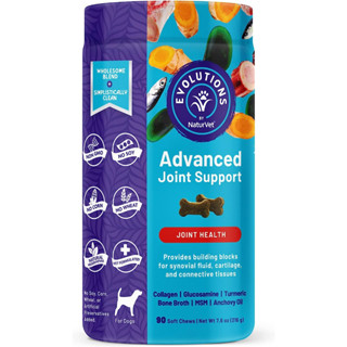 NaturVet Evolutions Advanced Joint Support อาหารเสริมสุนัข บำรุงขั้นสูง เสริมข้อต่อ กระดูกอ่อน สะโพก เอ็น น้ำในข้อ