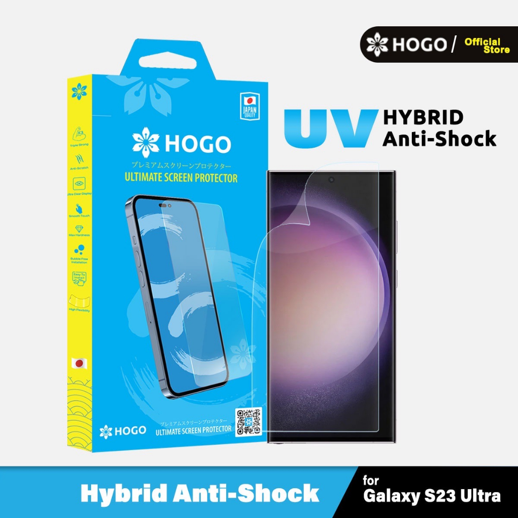ฟิล์มกันรอย สำหรับ Galaxy S23 ultra Hogo Hybrid Anti Shock Flim