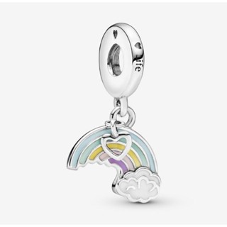 Pandora ชาร์ม​จี้​ Rainbow &amp; Cloud Dangle Charm