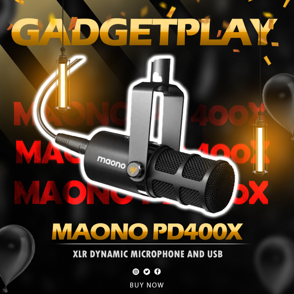 [กรุงเทพฯ ด่วน 1 ชั่วโมง] Maono PD400X ไมโครโฟนไดนามิก พอดแคสต์ USB XLR โหมดคู่ ไมค์ไดนามิก USB สําห