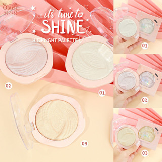 ไฮไลท์ หน้าเงา ฉ่ำโกลว์  โอบิวซ์ OB-1465 OBUSE SHINE HIGHLIGHT PALETTE