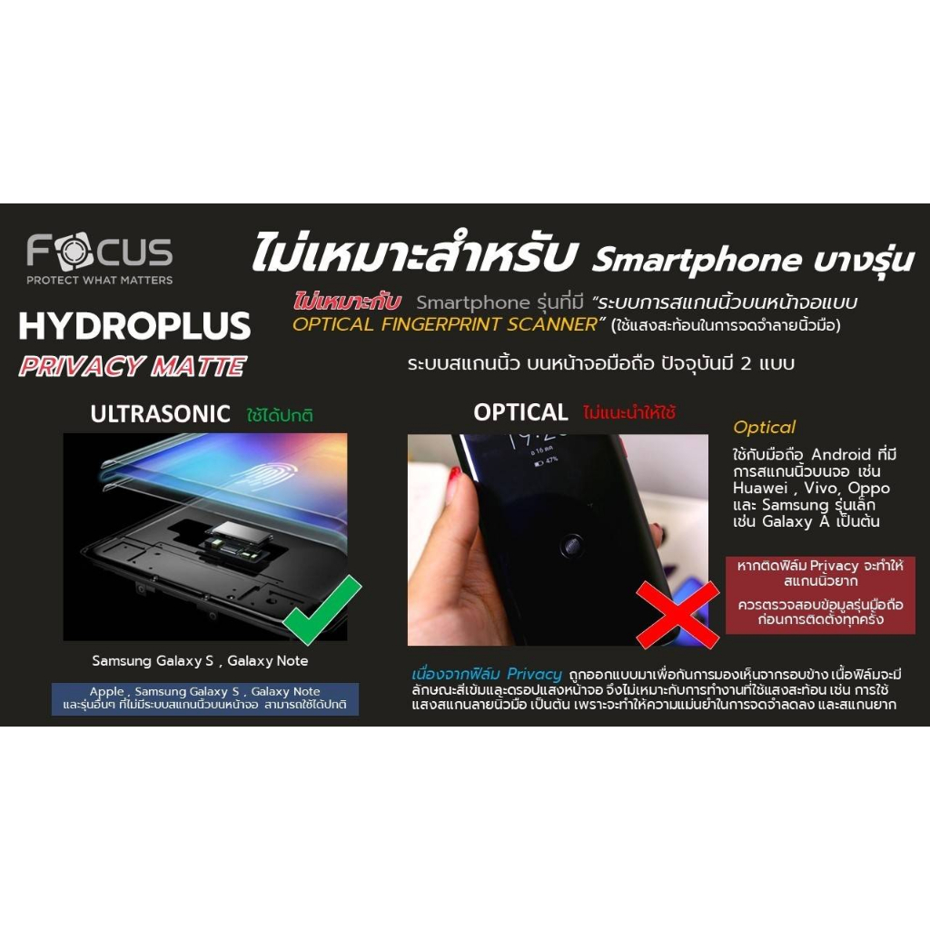 FOCUS ฟิล์มไฮโดรเจล OPPO A9 2020/ A9,A5 2020/ A7/ A5s/ A5 Pro 5G/ A5 Pro/ A3 2024/ A3x/ A3 Pro/ A3s/ A1K/ F11 Pro/ F11 - รูปที่ 5