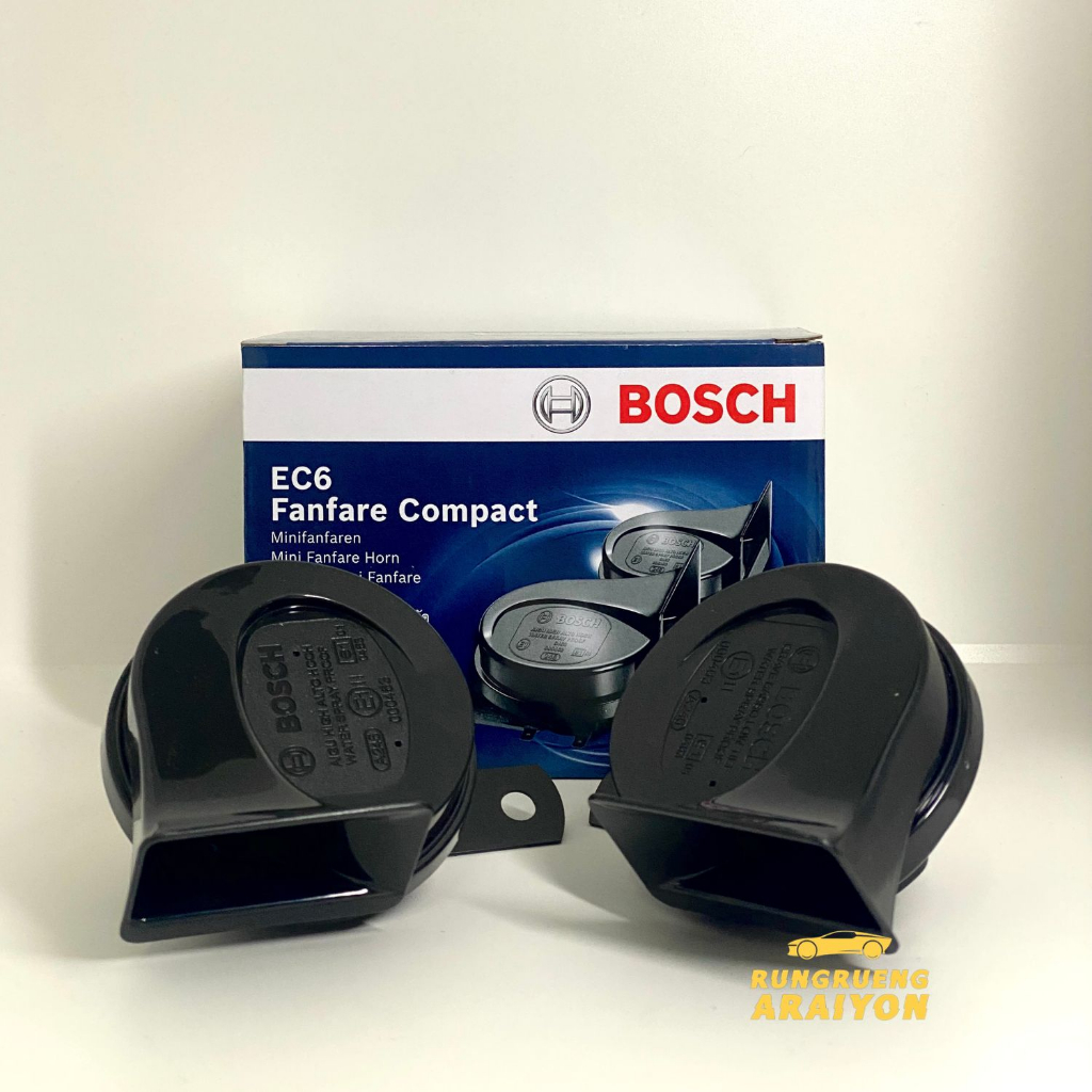 แตรหอยโข่งBOSCH EC6 แท้ 1คู่ ฟรีสายกราวด์2เส้น แตรรถยุโรป แตรรถกระบะ แตรเสียงเบ็นซ์ แตรBMW แตรรถยนต์