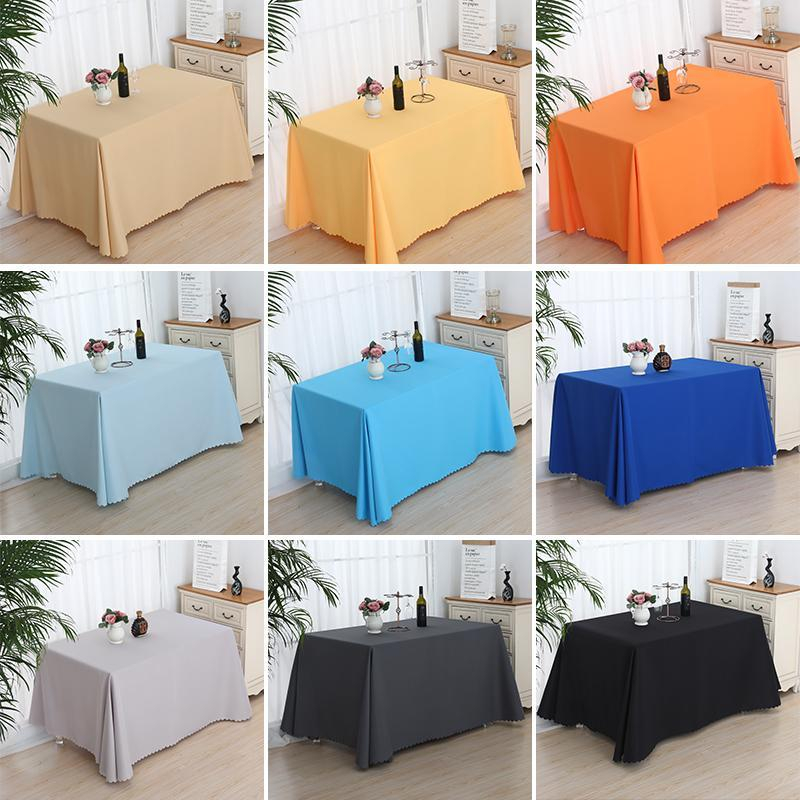New ผ้าคลุมโต๊ะยาว ผ้าคลุมโต๊ะเหลี่ยม ผ้าโพลีเอสเตอร์ Premium Grade 120*180cm-200*320cm