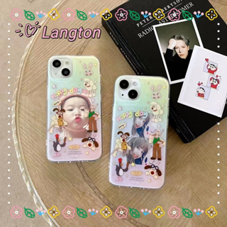 🌈Langton🌸ขอบเต็ม ป้องกันการหล่น สไตล์สร้อยข้อมือ iphone 11 14 pro max ความคิดสร้างสรรค์ เคสใส case for iPhone 12 13