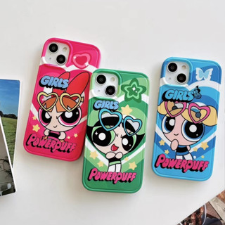 💲คูปองเคลม💲เคสไอโฟน case for iphone 11 12พาวเวอร์พัฟฟ์เกิลส์ เคส 14 13 12 11 pro max ป้องกันการตก กันกระแทกมาก